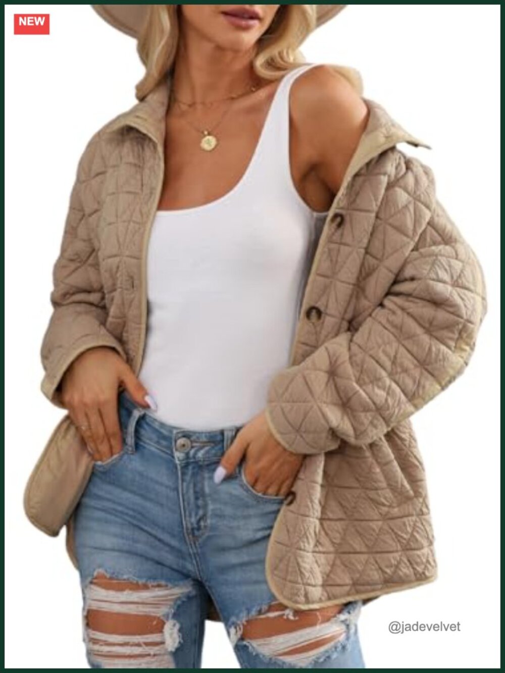 Lightweight Diamond Quilted Jacket Women Long Sleeve Puffer Coat Fall Winter